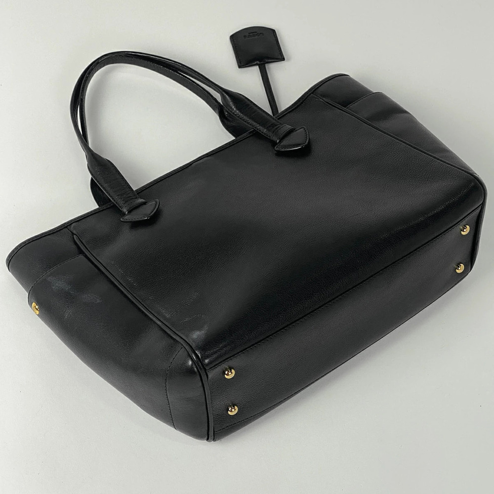 Loewe Handbag Logo Black Bag Heritage Leather Tote